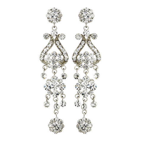 Silver Clear Earring Set 1033