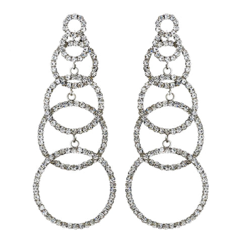 * Silver Clear Earring Set 1063