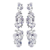 Silver Clear CZ Bridal Wedding Earrings 1301