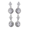 Silver Clear CZ Bridal Wedding Earrings 1302
