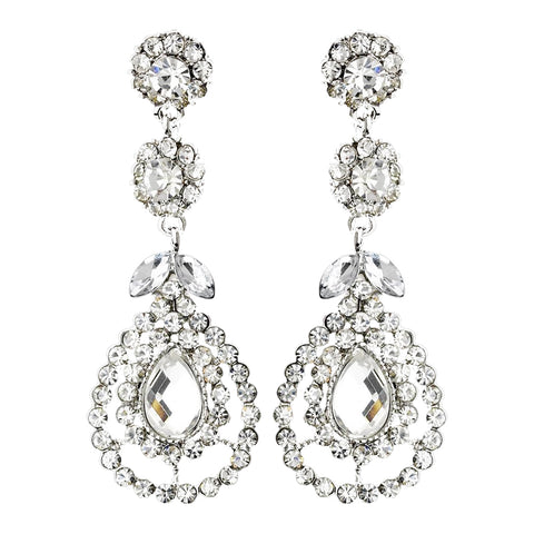 Silver Clear Earring Set 1328
