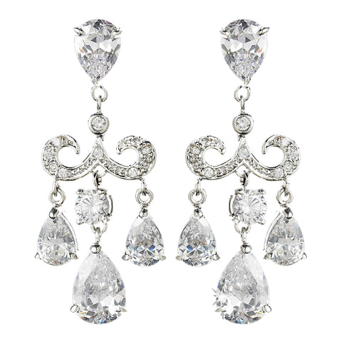 Gorgeous Chandelier Crystal Drop Bridal Wedding Earrings E 1576