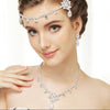 Silver Clear “Kim Kardashian” Inspired CZ Crystal Bridal Wedding Necklace 1538