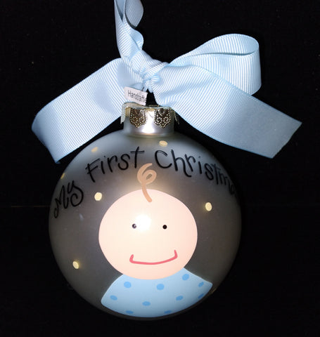 Baby Boy 1st Christmas Ornament 300
