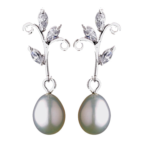 Antique Silver Freshwater Pearl Earring Set 2029