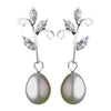Antique Silver Freshwater Pearl Earring Set 2029