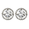 Captivating Silver Clear CZ Stud Bridal Wedding Earrings 2288