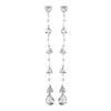 Gorgeous Antique Silver Clear CZ Dangle Bridal Wedding Earrings E 3834