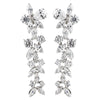Beautiful Antique Dangling Cubic Zirconium CZ Bridal Wedding Earrings E 4031