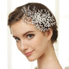 Silver Clear Marquise Rhinestone Floral Side Bridal Wedding Hair Comb 4516