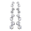 Dazzling Silver Clear CZ Bridal Wedding Earrings 5107