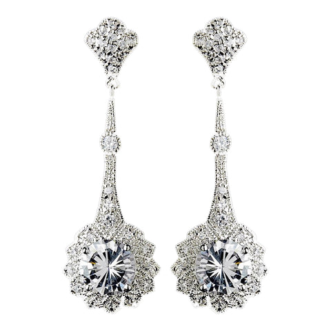 Earring 5355 Silver Clear