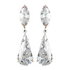 E 5806 Celebrity Style Cubic Zirconia Bridal Wedding Earrings
