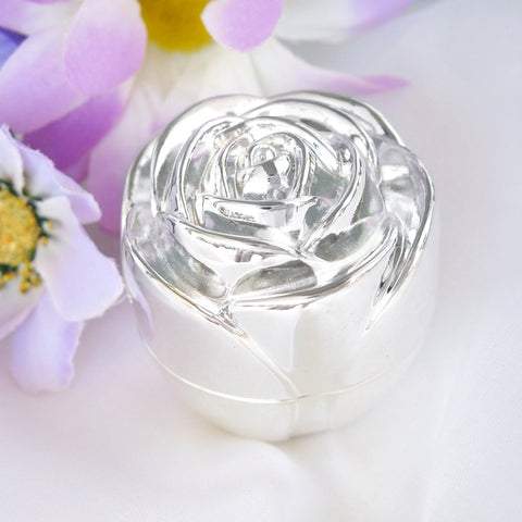 Silver Rose Bridal Wedding Ring Holder 80057