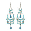 * Glistening Aqua Rhinestones Earring 801
