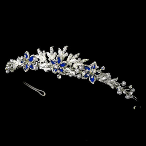 Sapphire Bridal Wedding Tiara Headpiece 8100