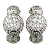 Silver Cubic Zirconia Bridal Wedding Earrings E 8116