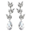 Elegant Flower Cubic Zirconium Crystal Earring E 8170