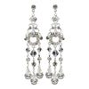 Silver Swarovski Bridal Wedding Chandelier Bridal Wedding Earrings E 8318