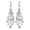 Silver Clear Bridal Wedding Chandelier Bridal Wedding Earrings E 8319