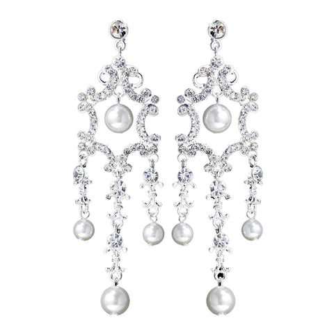 Pearl Bridal Wedding Chandelier Earring E 8320