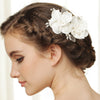 Twin Rose Bridal Wedding Hair Comb 8322