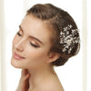 Elegant Ivory Crystal Pearl Flower Bridal Wedding Hair Comb - Bridal Wedding Hair Comb 8430