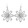 Silver Clear Bridal Wedding Earrings 8462