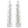 Silver Clear Round CZ Crystal Bridal Wedding Dangle Bridal Wedding Earrings 8673