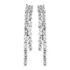 Silver Clear CZ Crystal Bridal Wedding Earrings E 8910