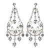 Silver Clear Rhinestone Bridal Wedding Earrings 941