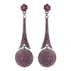 * Captivating Modern Amethyst Crystal Bridal Wedding Earrings E 942