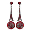 * Captivating Modern Red Crystal Bridal Wedding Earrings E 942