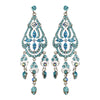Dazzling Aqua Bridal Wedding Earrings E 988