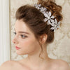 Immaculate Antique Silver Side Accented Flower Headpiece 9945