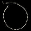 Silver Clear Rhinestone Bridal Wedding Anklet 19000