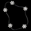 Clear Crystal Flower Bridal Wedding Anklet 1 on Illusion