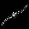Charming CZ & Freshwater Pearl Rhodium Bridal Wedding Bracelet 1268