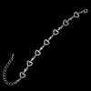 Silver Clear Rhinestone Heart Bridal Wedding Clasp Bridal Wedding Bracelet 13060