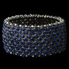 Navy Blue Stretch Bridal Wedding Bracelet 1330