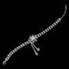 Kim Kardashian Inspired Rhinestone Flower Dangle Bridal Wedding Bracelet in Silver 1539