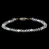 Ivory Pearl Bridal Wedding Bracelet with Rhinestone Accents B 213
