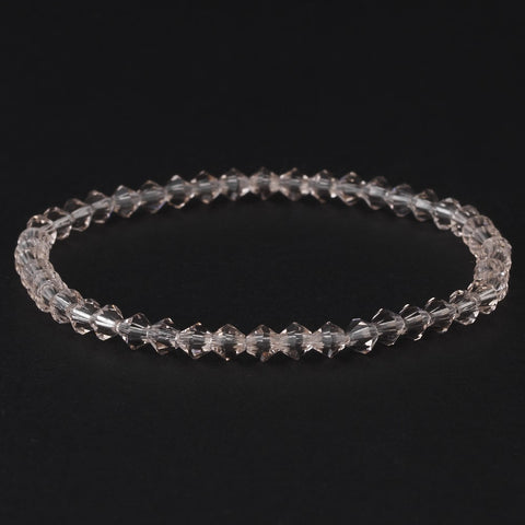 * Pink Crystal Stretch Bridal Wedding Bracelet 235