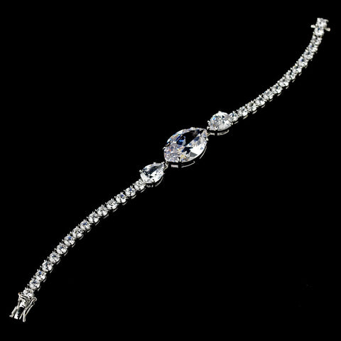 Bridal Wedding Bracelet 2518 Silver Clear