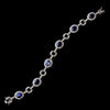 Royal Princess Kate Middleton Inspired Silver Sapphire CZ Bridal Wedding Bracelet 2722