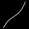 Silver Clear Cubic Zirconia Bridal Wedding Bracelet 2745