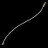 Elegant Gold Bezel Set Cubic Zirconia Bridal Wedding Bracelet 3500