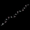 * Lovely Silver Wavy Vine Bridal Wedding Bracelet w/ Clear & Pink Cubic Zirconia 3522