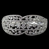 Rhodium Clear Multi CZ Crystal Bangle Bridal Wedding Bracelet 4406