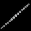 Rhodium Clear Graduating Circle CZ Bridal Wedding Bracelet 4542
